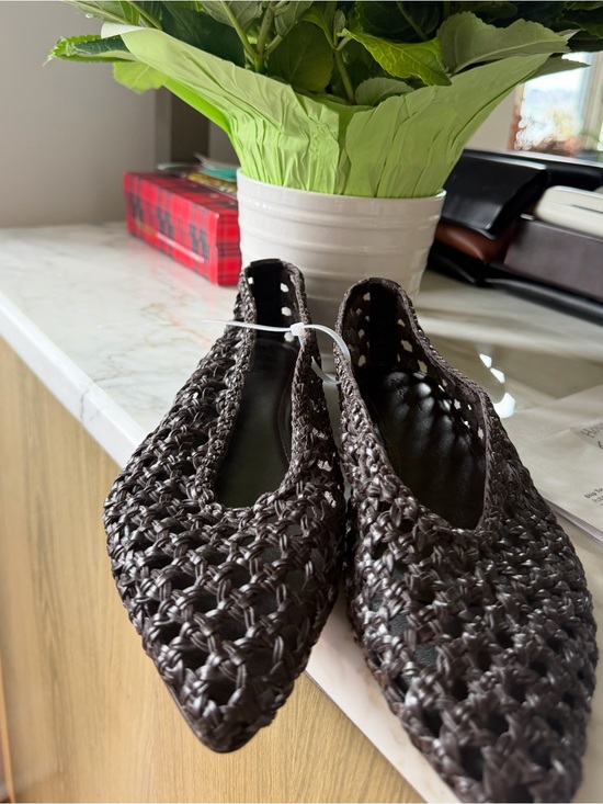 Madewell Shoes - Madewell Brown Braided Pointed-Toe Flats